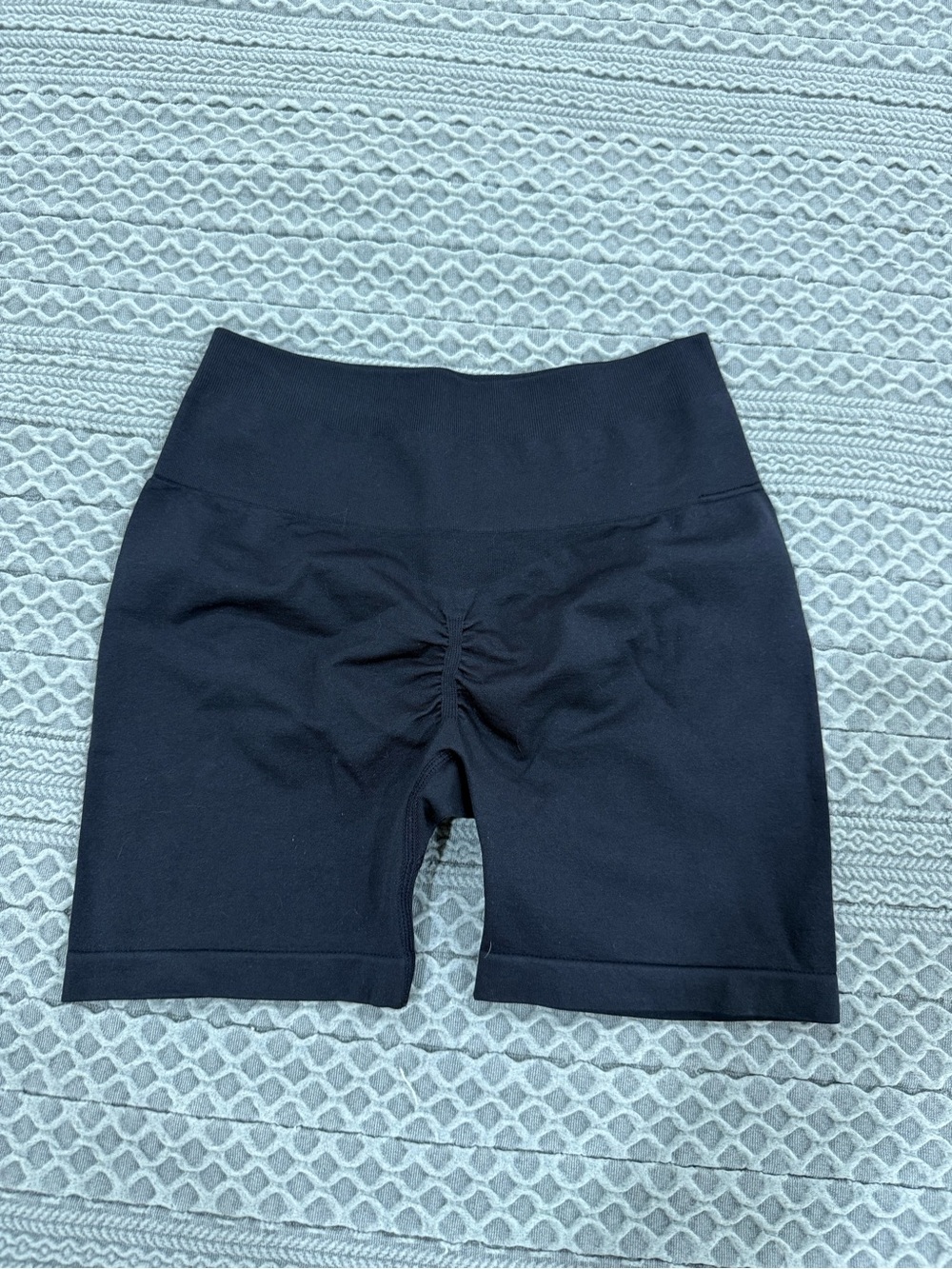 Black Women's Performance Bike Shorts with Skull Accent - Picture 2 of 3